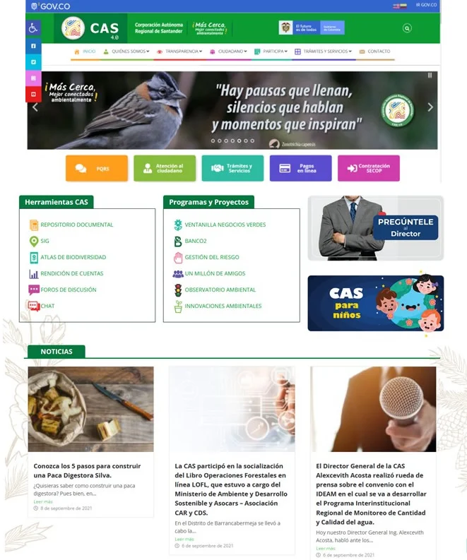 Miniatura del proyecto Corporación Autónoma Regional de Santander CAS